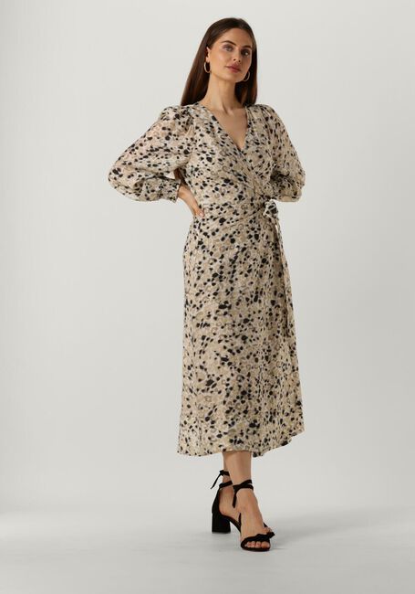 Beige SECOND FEMALE Midi jurk GAURA WRAP DRESS - large