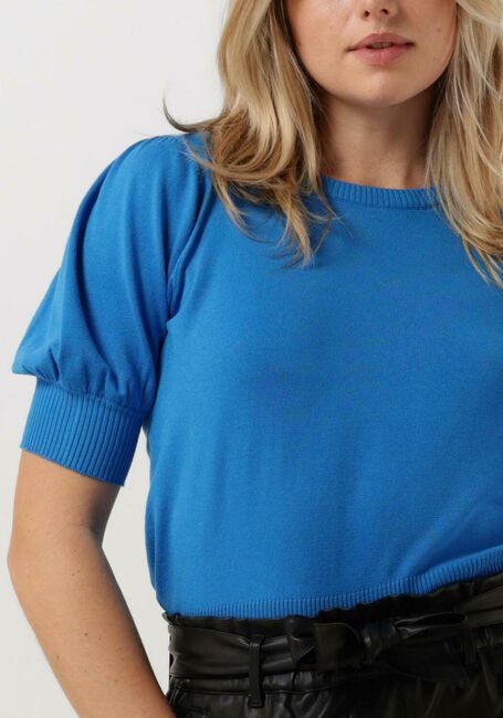 Blauwe MINUS Top LIVA KNIT TEE - large