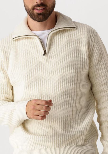 Ecru SELECTED HOMME Trui SLHLAND LS KNIT HALF ZIP - large