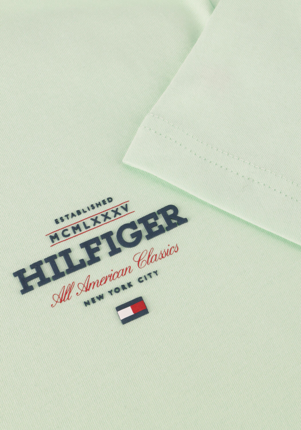 Groene TOMMY HILFIGER T-shirt MONOTYPE ALL AMERICAN TEE - large