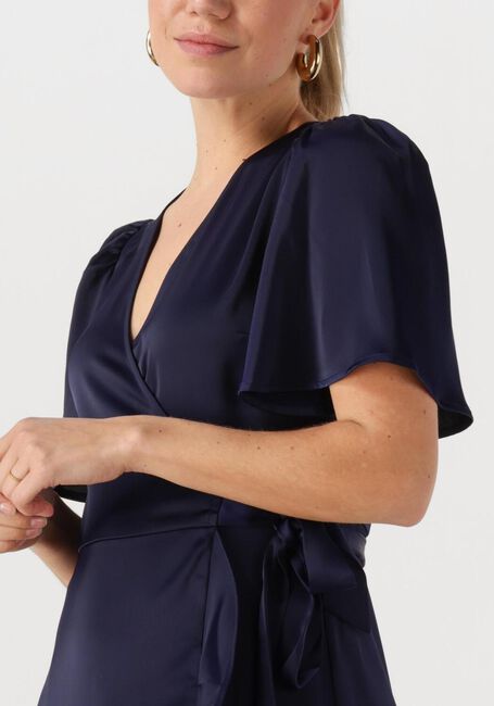 Donkerblauwe Y.A.S. Midi jurk YASTHEA MIDI WRAP DRESS - large