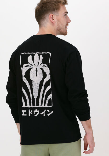 Zwarte EDWIN T-shirt HANANI TS LS BLACK - large