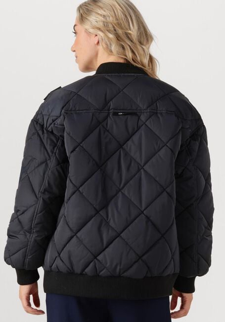 Zwarte ALIX THE LABEL Jack LADIES WOVEN QUILTED BOMBER - large
