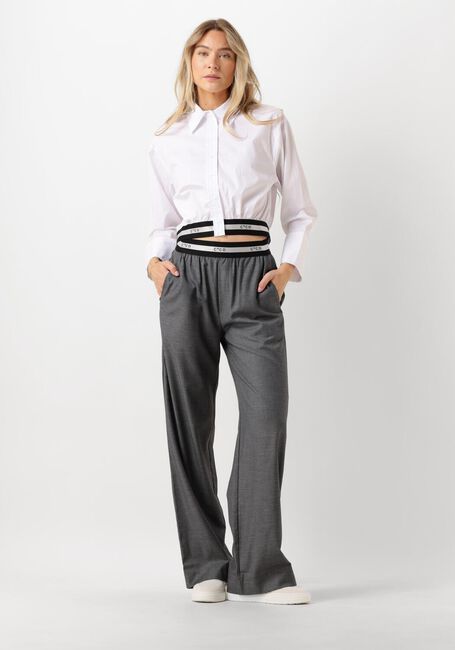 Grijze CO'COUTURE Pantalon COCO TAILOR PLEAT LOGO LONG PANTS - large