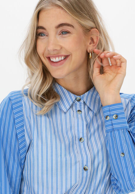 Lichtblauwe LEON & HARPER Blouses CRUZ TC04 STRIPES - large