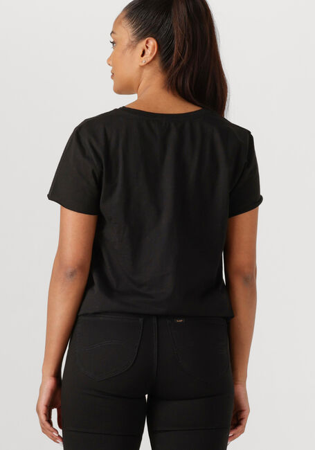 Zwarte MY ESSENTIAL WARDROBE T-shirt 09 THE OTEE SLUB YARN JERSEY - large
