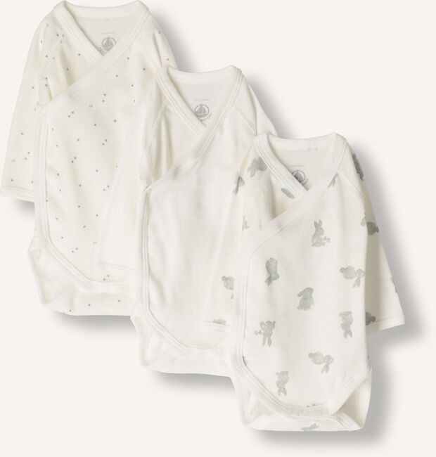 Witte PETIT BATEAU Rompers 3 BODIES NAISS ML Witte PETIT BATEAU Rompers 3 BODIES NAISS ML - large