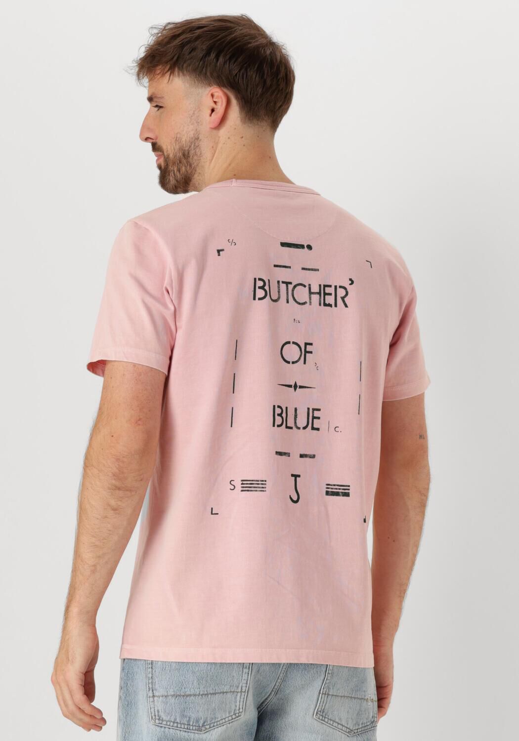 BUTCHER OF BLUE Heren Polo's & T-shirts Army Stencil Tee Roze