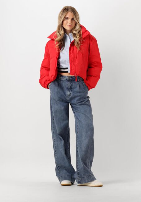 Rode CO'COUTURE Gewatteerde jas FROSTY CROP PURR JACKET - large