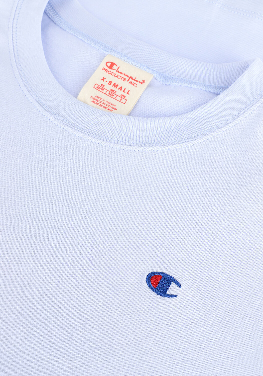 Lichtblauwe CHAMPION T-shirt CREWNECK T-SHIRT 115109 - large