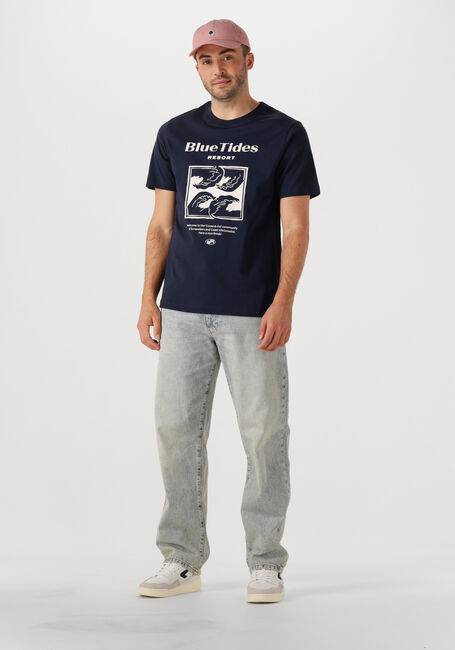 Donkerblauwe SHIWI T-shirt MEN LIAM REGULAR T-SHIRT BLUE TIDES - large