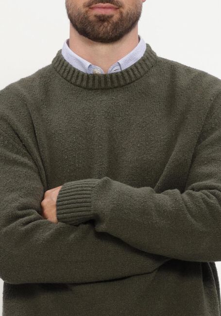 Donkerblauwe SELECTED MEN Trui SLHALEX LS KNIT CREW NECK NOOS - large