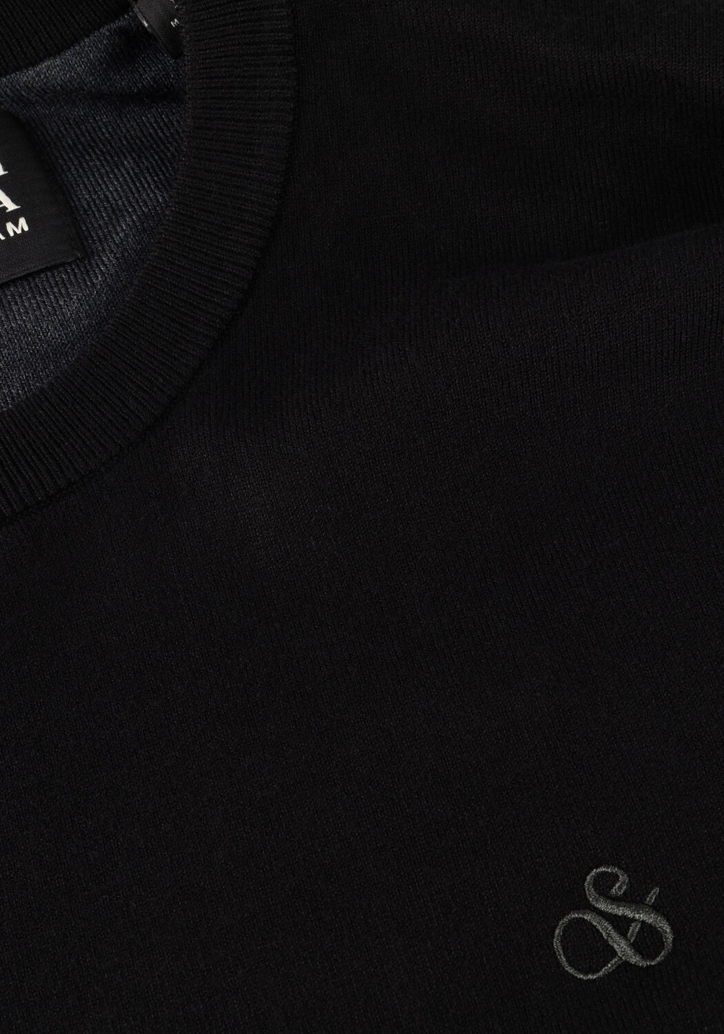 Zwarte SCOTCH & SODA Trui VISCOSE PULLOVER CREWNECK - large