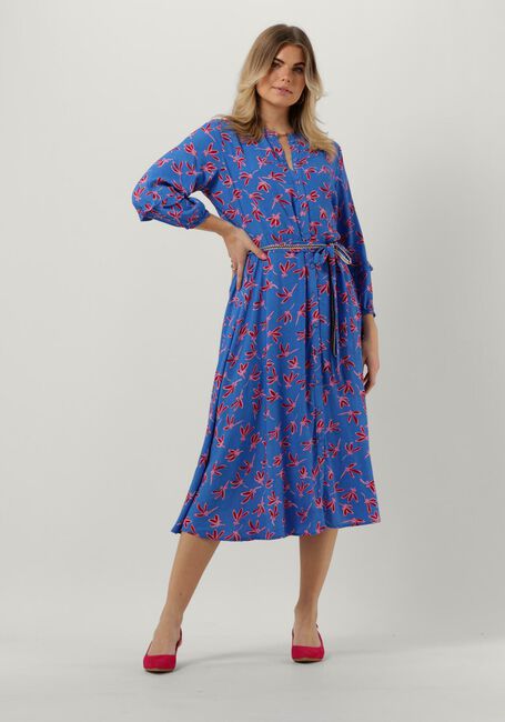 Blauwe POM AMSTERDAM Midi jurk DRESS SAM 7244 - large