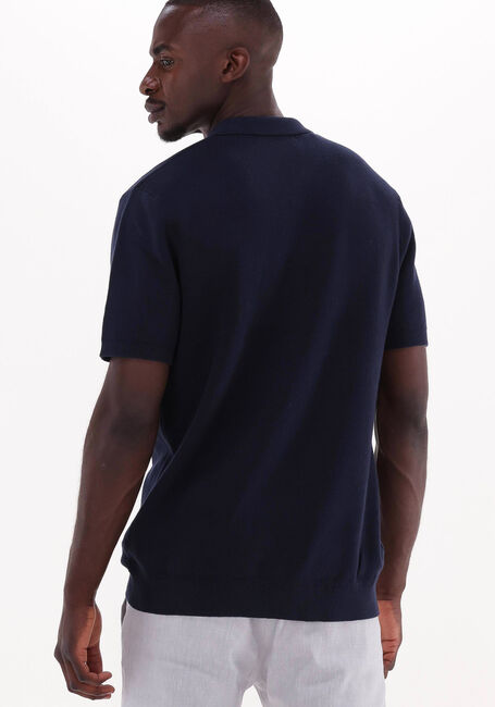 Donkerblauwe SELECTED HOMME Polo SLHFLORENCE SS KNIT ZIP POLO B - large