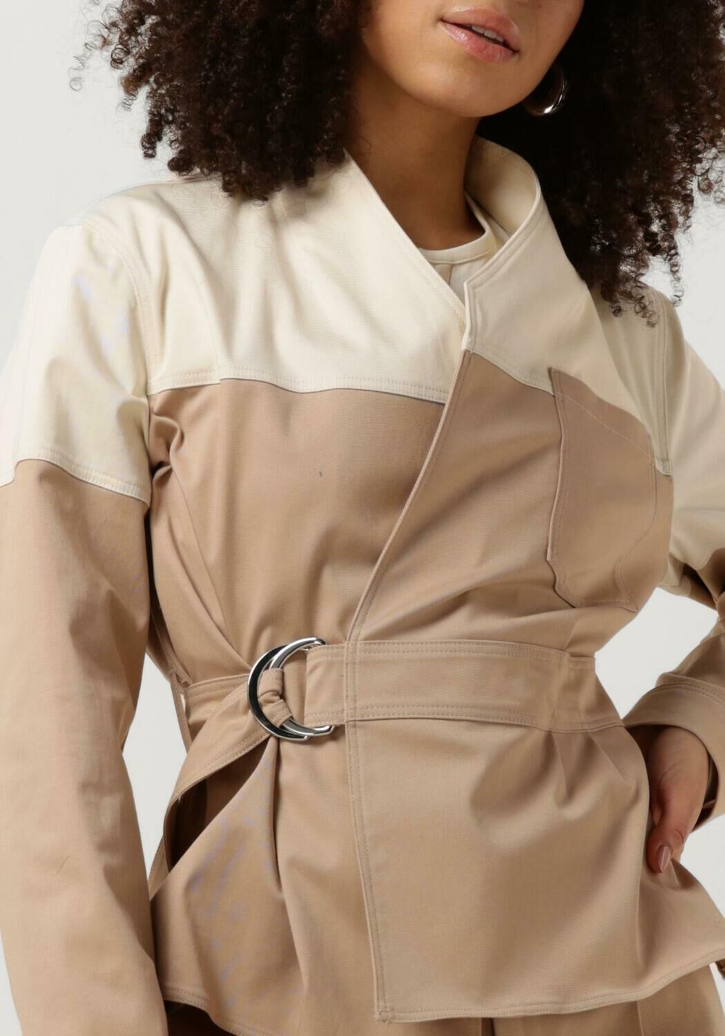 VANILIA Dames Blazers Wrap Twill Pocket Beige