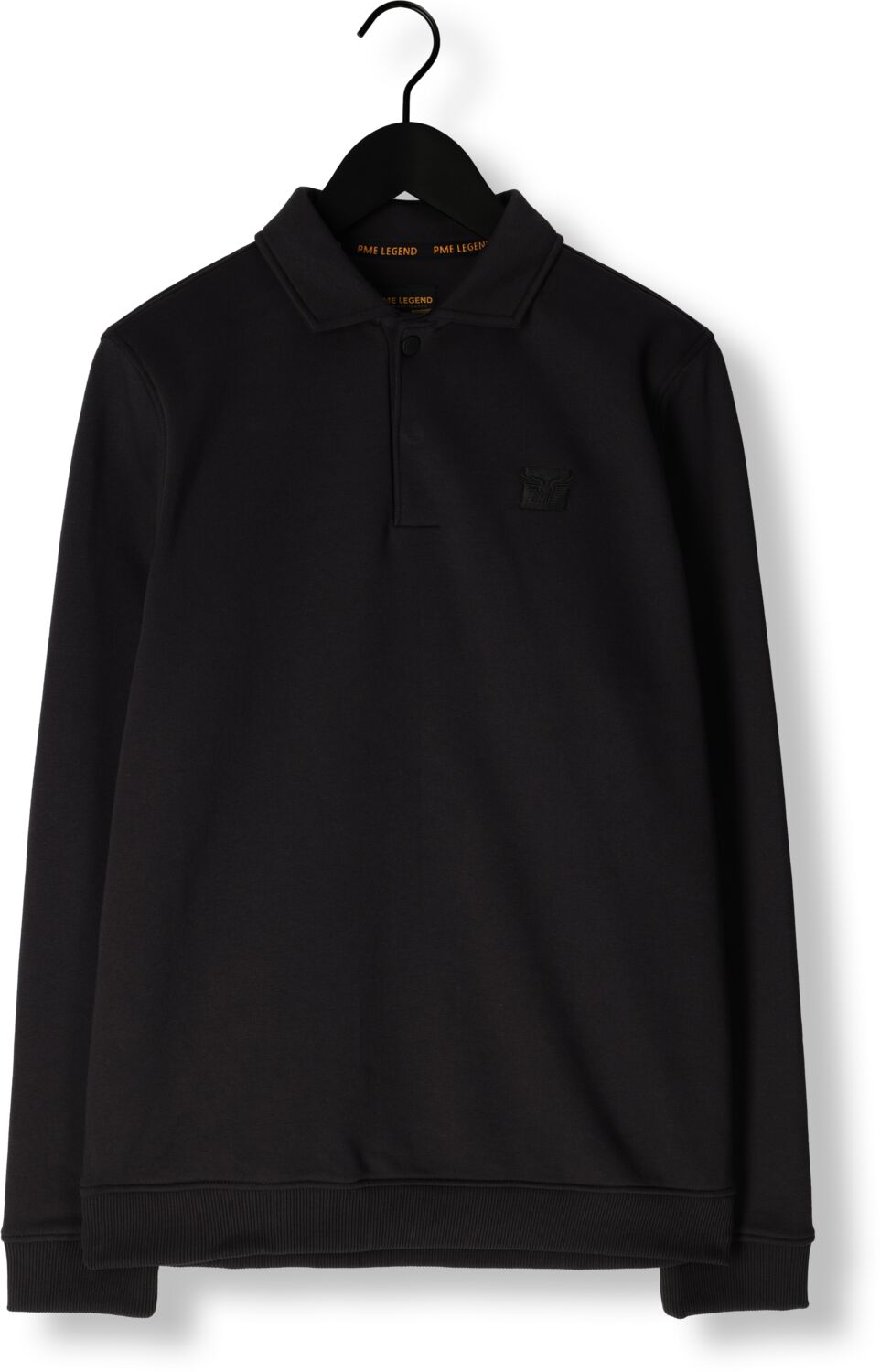 PME LEGEND Heren Truien & Vesten Half Button Collar Soft Brushed Fleece Zwart