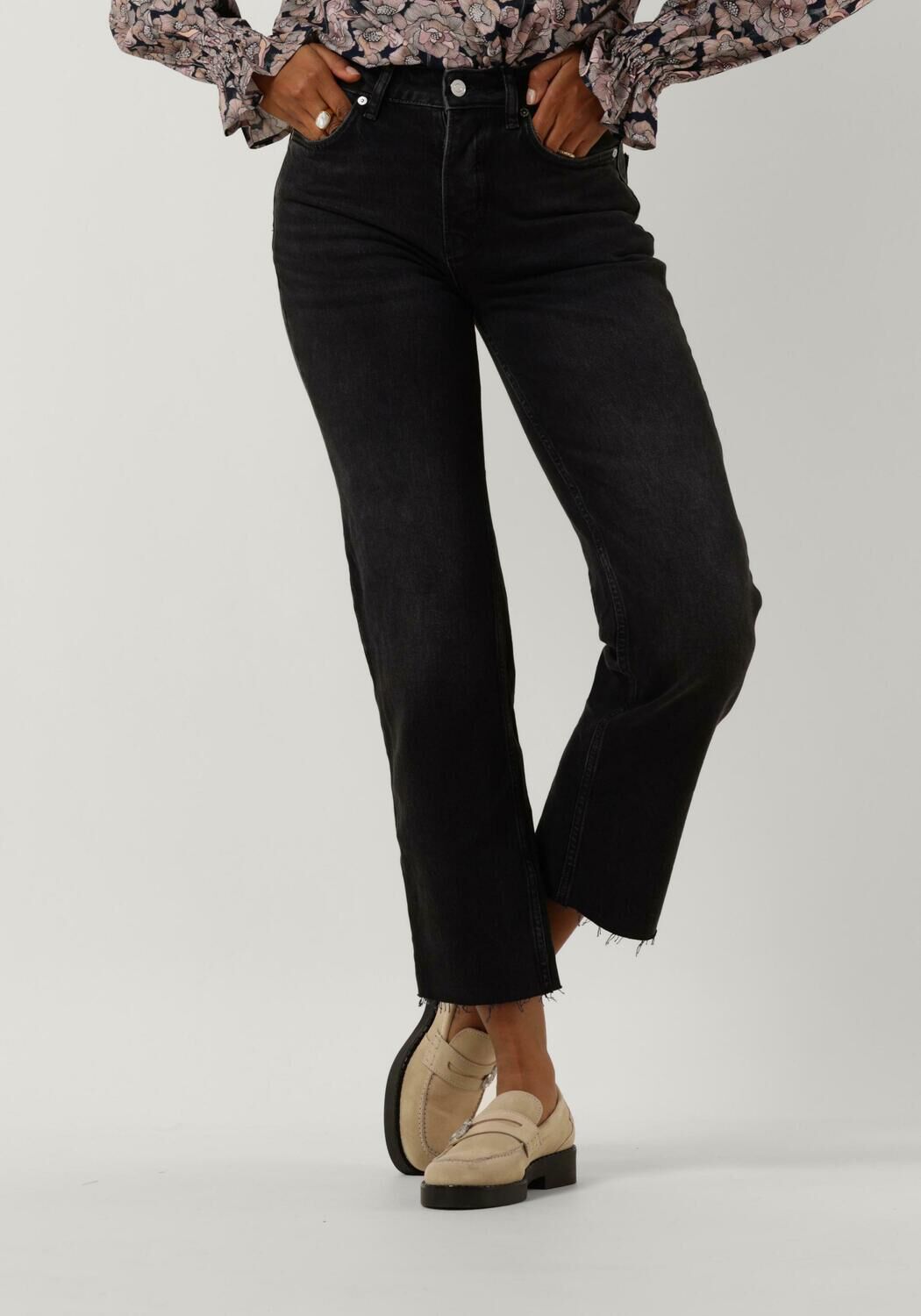 Mode Spijkerbroeken Hoge taille jeans Mode Classics Hoge taille jeans lichtgrijs casual uitstraling 