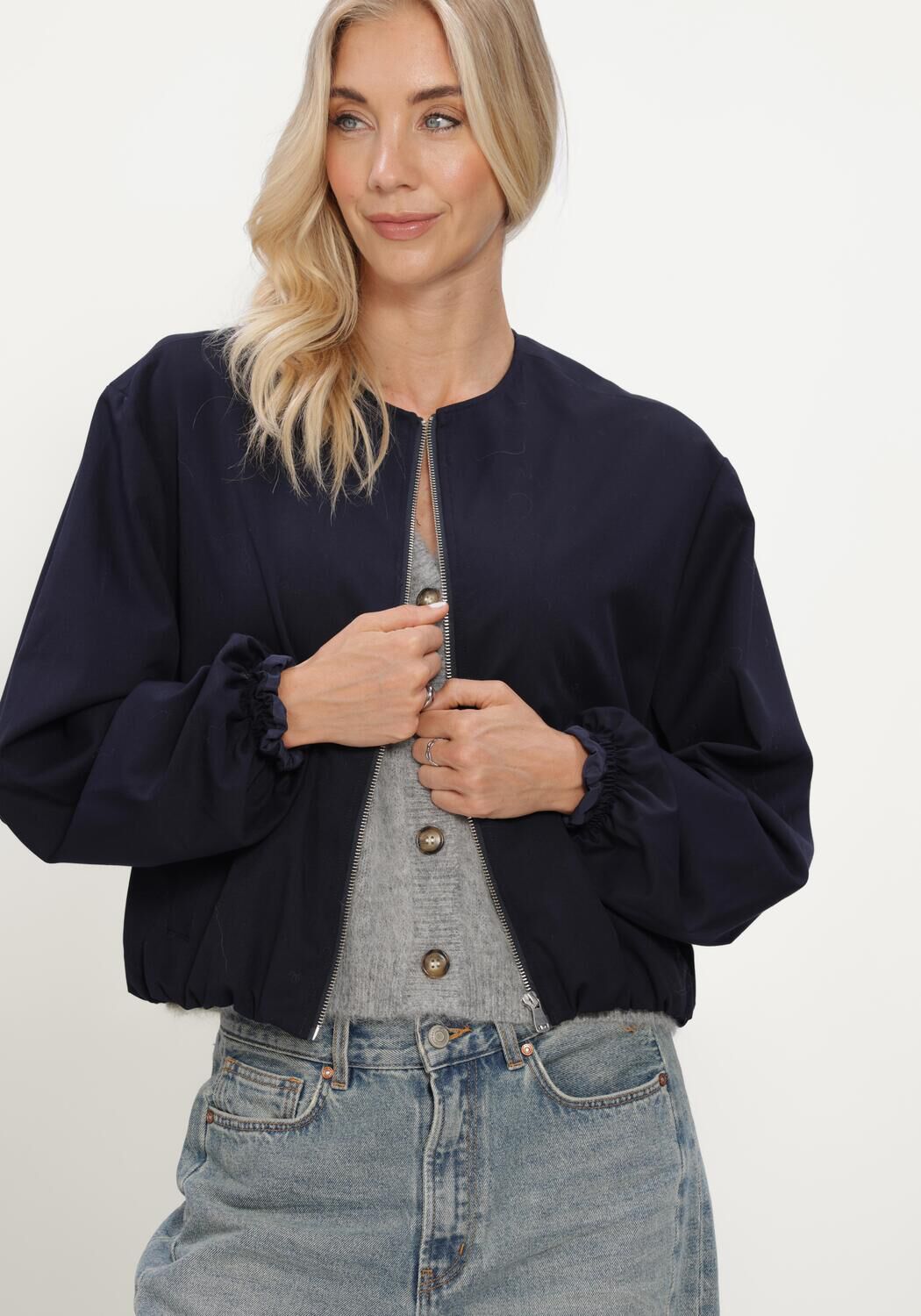 Donkerblauwe CIRCLE OF TRUST Jack BENTE JACKET - large