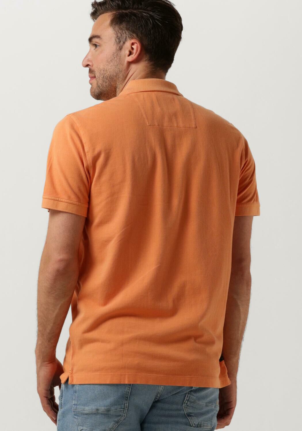 PME LEGEND Heren Polo's & T-shirts Short Sleeve Polo Pique Garment Dye Oranje