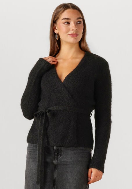 Zwarte SELECTED WOMEN Trui SLFGABELLA LS KNIT BELT CARDIGAN - large