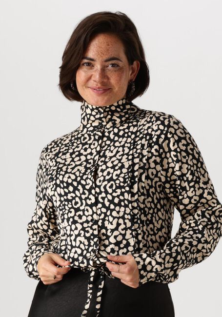 Zwarte ANOTHER LABEL Blouses JUME ANIMAL BLACK SHIRT - large