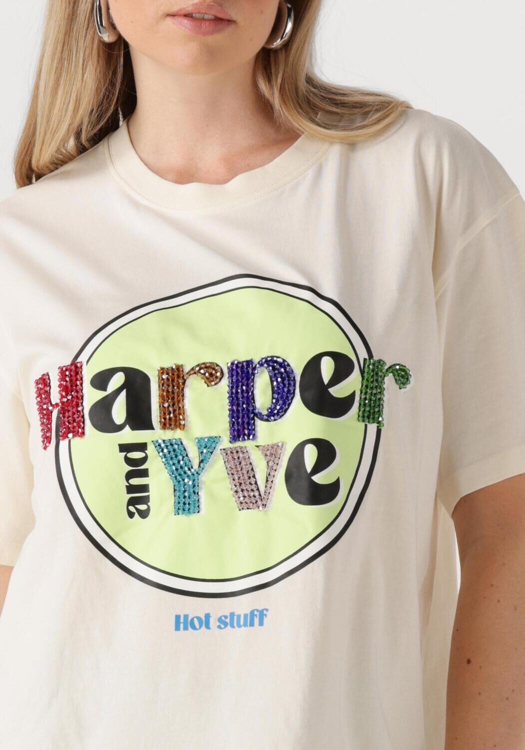 HARPER & YVE Dames Tops & T-shirts Hotstuff-ss Wit