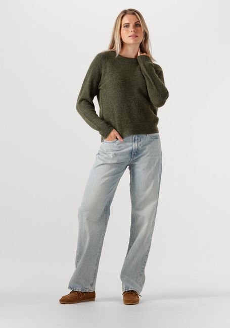 Groene SELECTED WOMEN Trui LULU LS KNIT O-NECK B - large