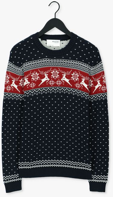 Blauwe SELECTED HOMME Trui SLHNEWDEER LS KNIT CREW NECK W - large