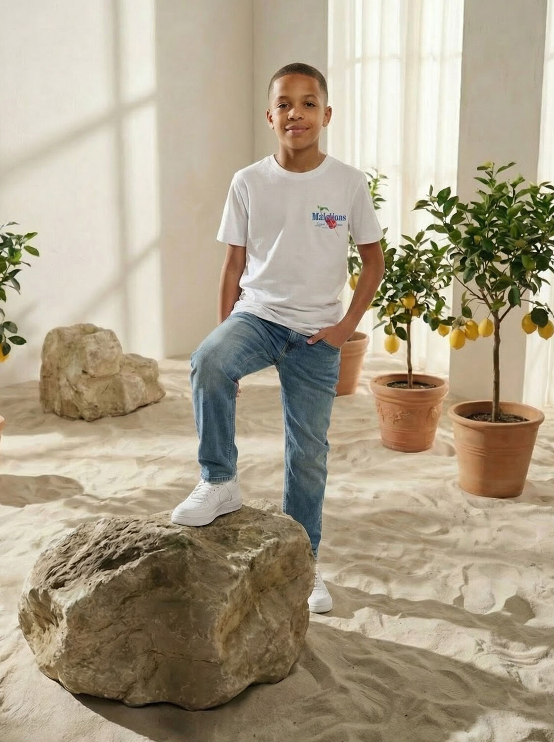 Witte MALELIONS T-shirt GELATO T-SHIRT - large