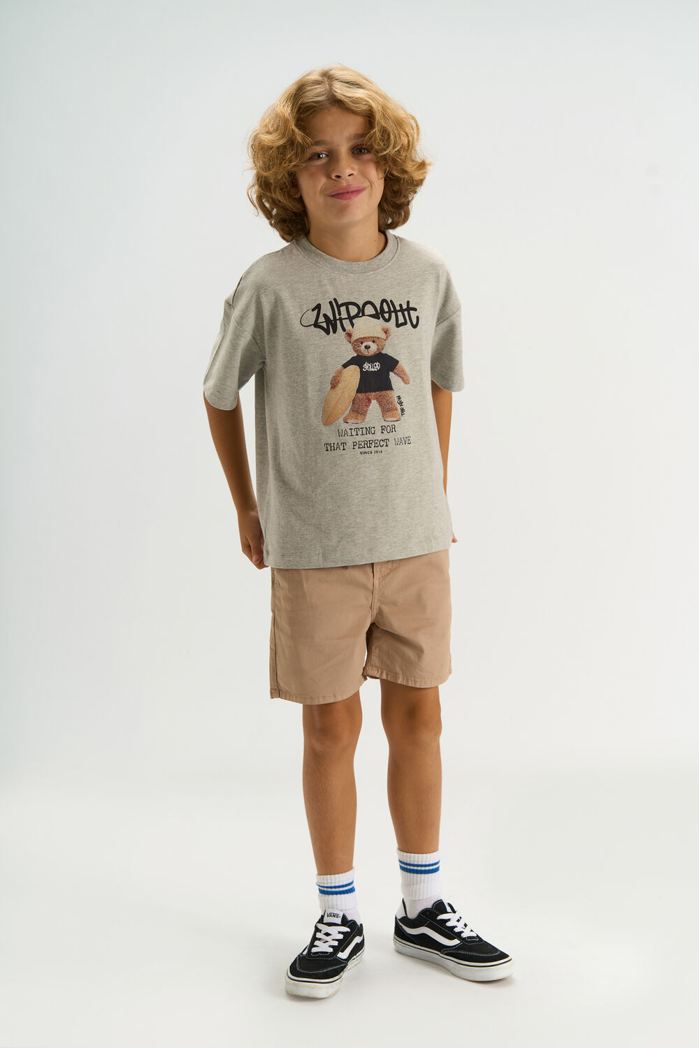 Grijze THE NEW T-shirt TNTEDDY - large