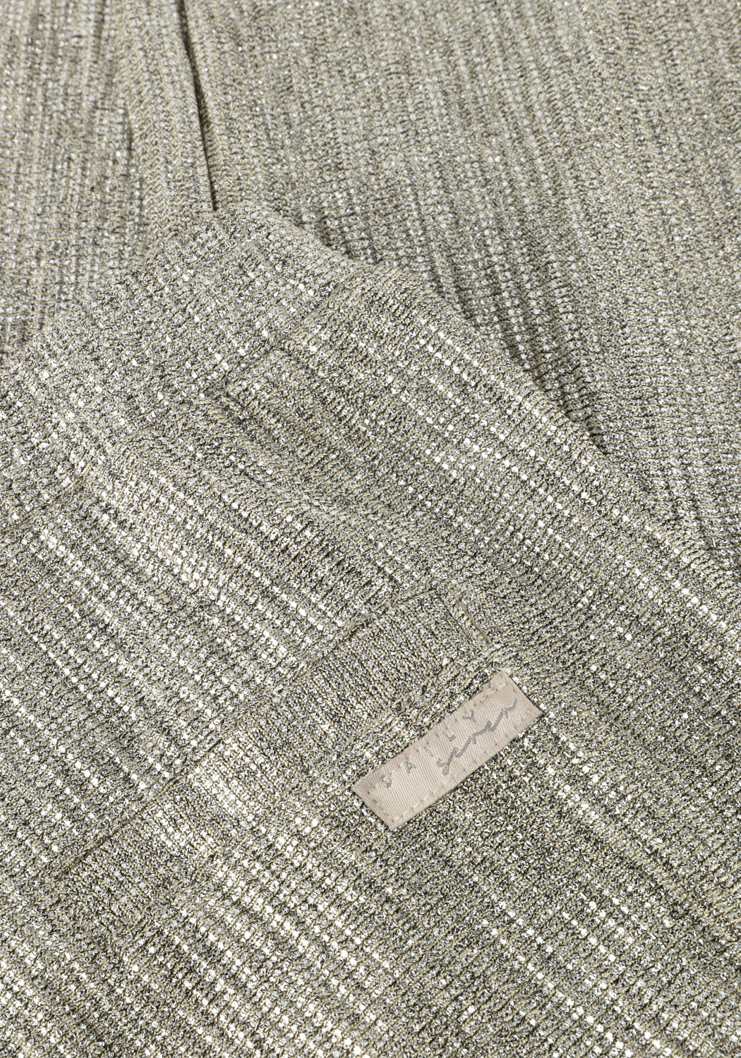 Beige DAILY7 Flared broek METALLIC WIDE PANTS - large