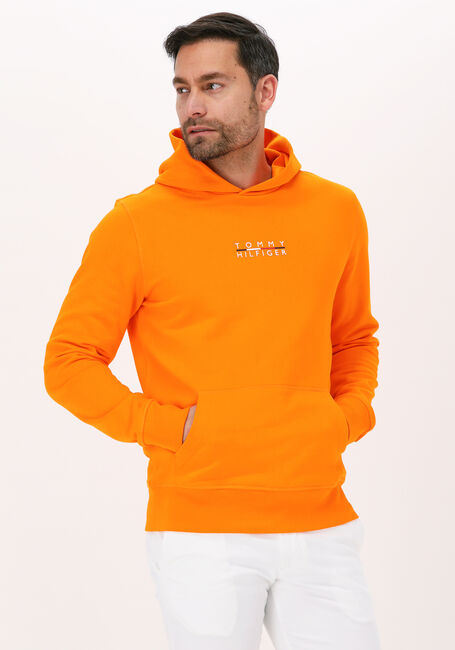 Oranje TOMMY HILFIGER Sweater SQUARE LOGO HOODY - large