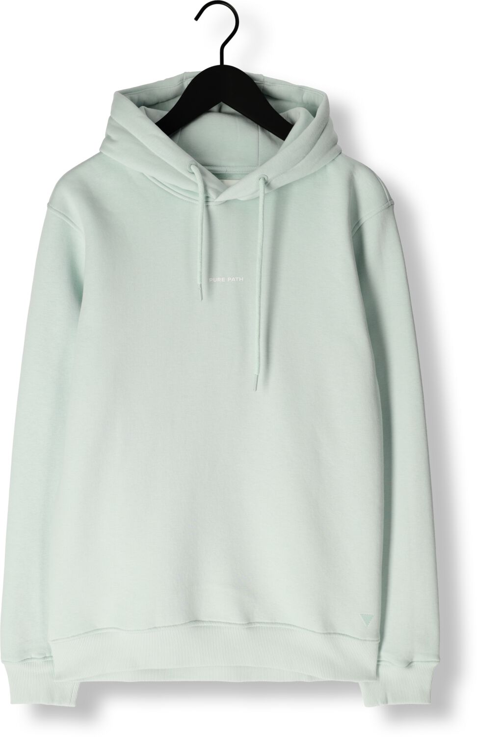 PURE PATH Heren Truien & Vesten Hoodie With Front And Triangle Back Print Mint