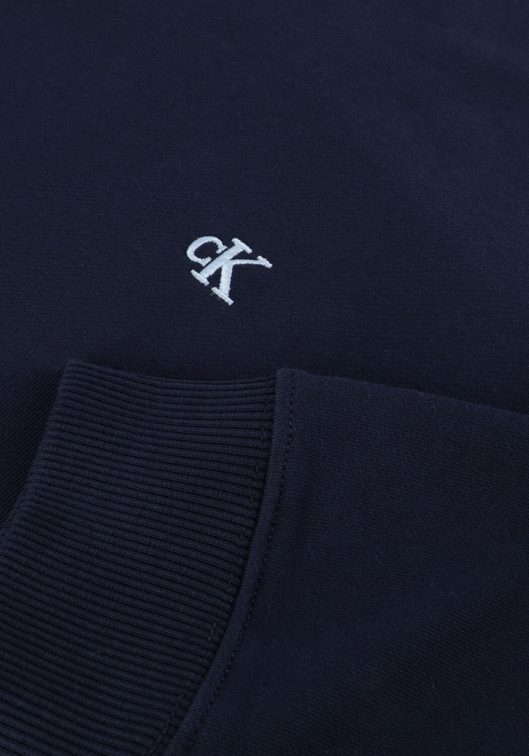 Donkerblauwe CALVIN KLEIN Sweater LS EU 350TERRY MONOGRAM CN SWEAT - large