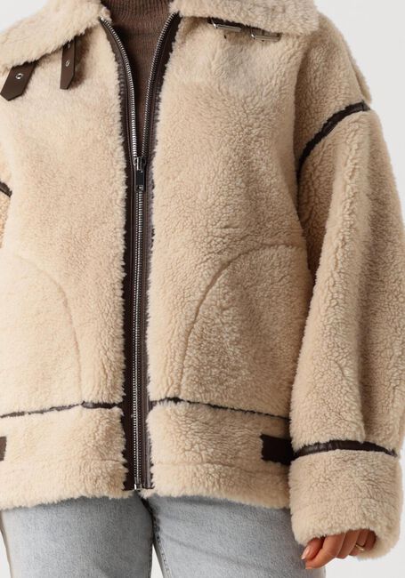 Gebroken wit EDITED Teddy jas ARIANA JACKET - large