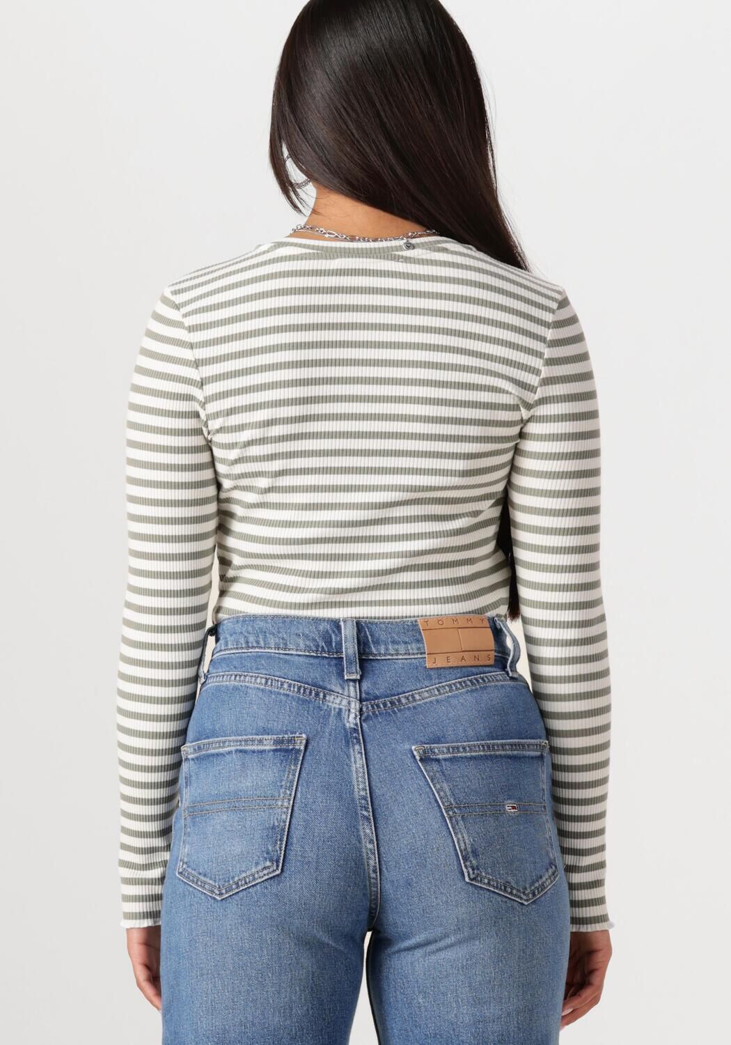 SELECTED FEMME Dames Tops & T-shirts Slfanna Ls Crew Neck Tee Str Groen