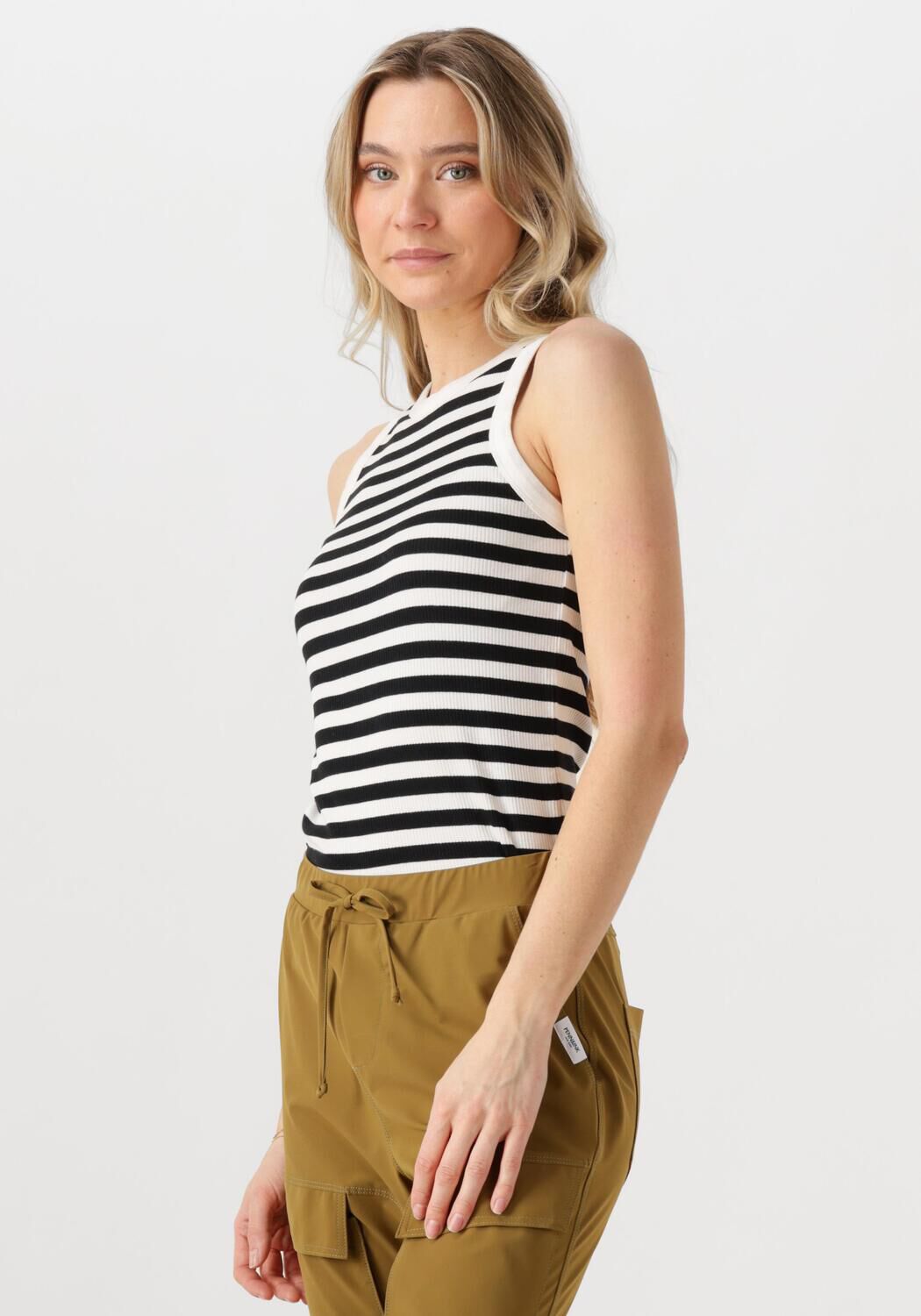 PENN & INK Dames Tops & T-shirts Singlet Small Stripe Zwart