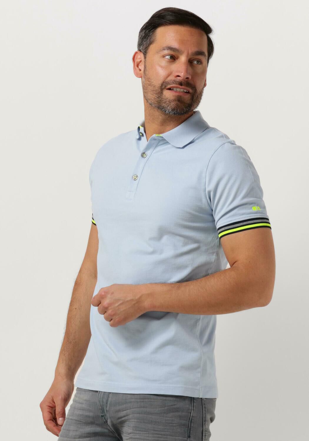 GENTI Heren Polo's & T-shirts J9033-1212 Lichtblauw