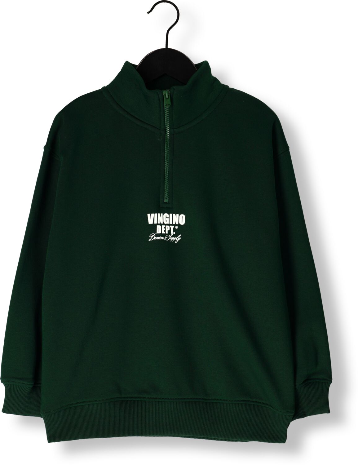 VINGINO Jongens Truien & Vesten Basic-half Zip Donkergroen