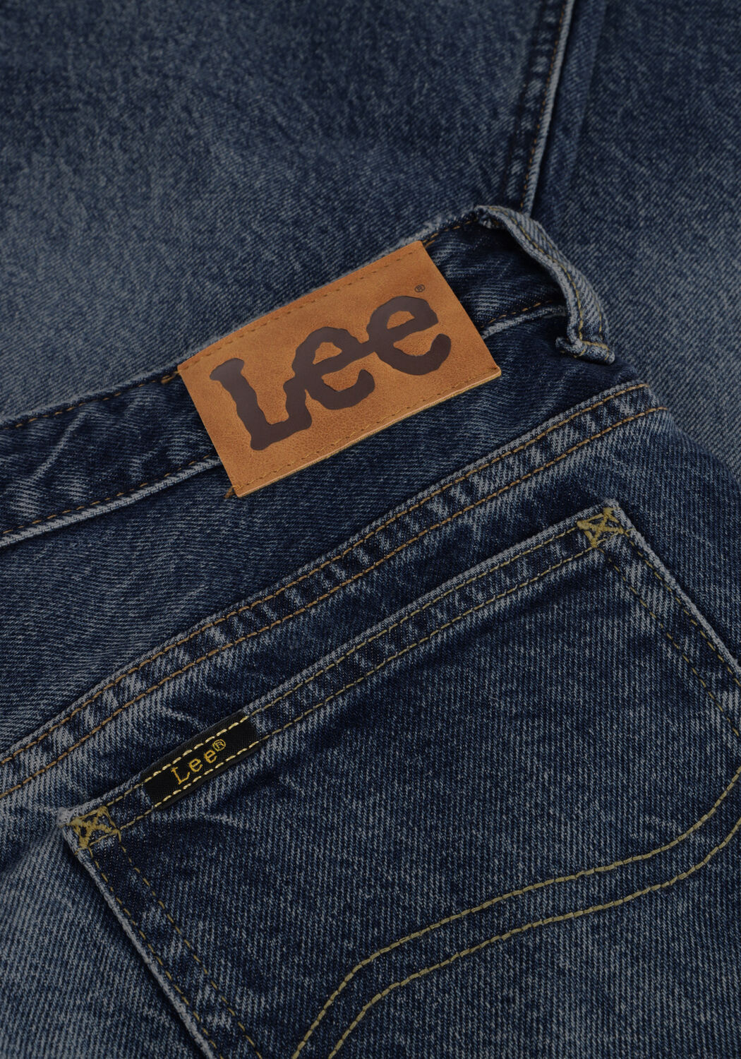 Donkerblauwe LEE Straight leg jeans RIDER CLASSIC - large