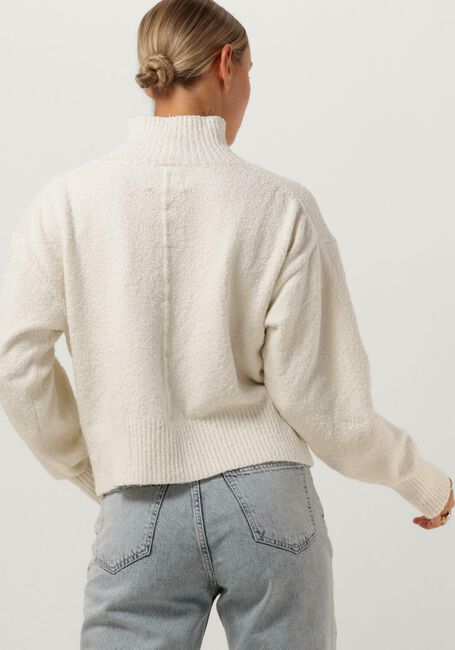 Gebroken wit CALVIN KLEIN Coltrui BOUCLE HIGH NECK SWEATER - large