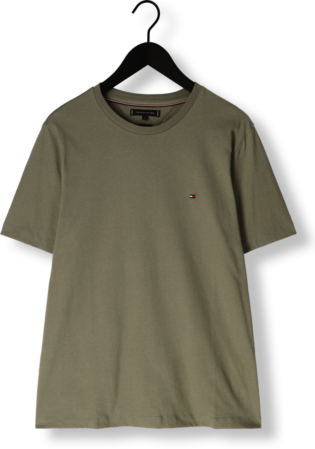 TOMMY HILFIGER Heren Polo's & T-shirts Ess Seasonal Reg Fit Solid Tee Olijf