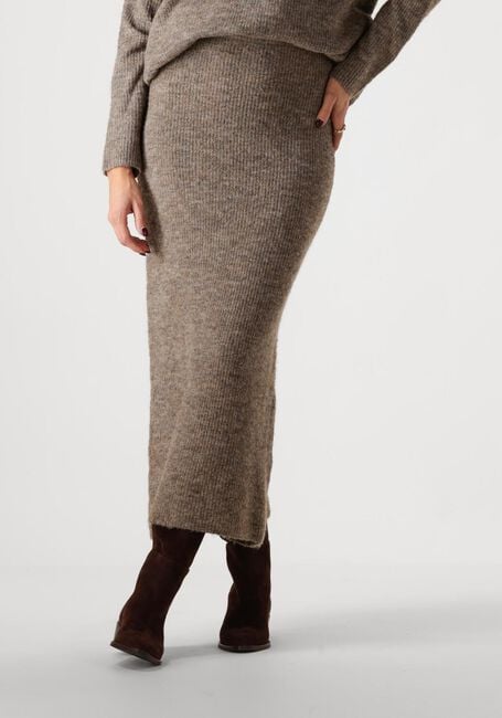 Taupe YDENCE Maxirok KNITTED SKIRT LAINEY - large