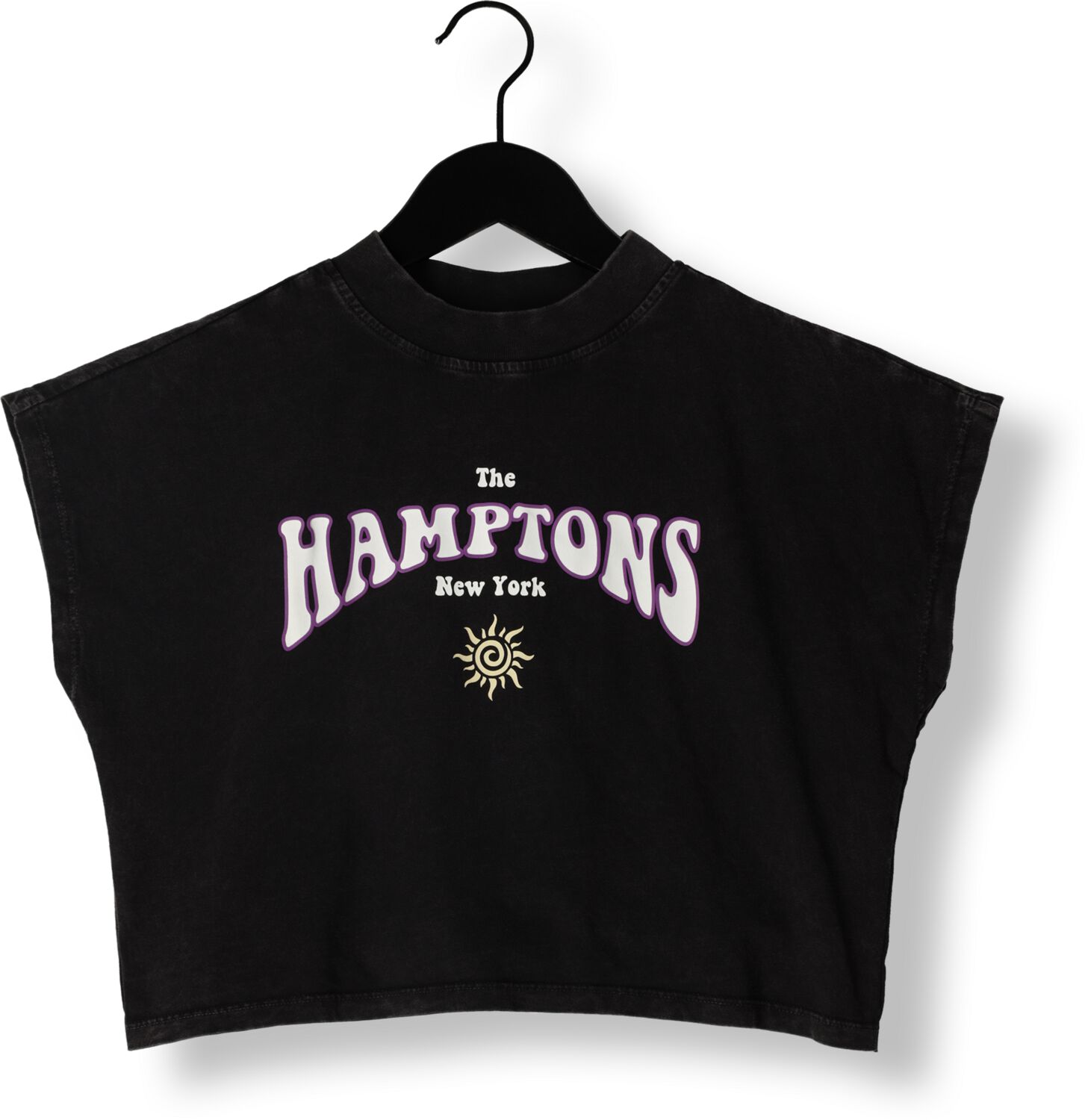 LOOXS 10sixteen T-shirt met tekst donkergrijs Meisjes Katoen Opstaande kraag 152