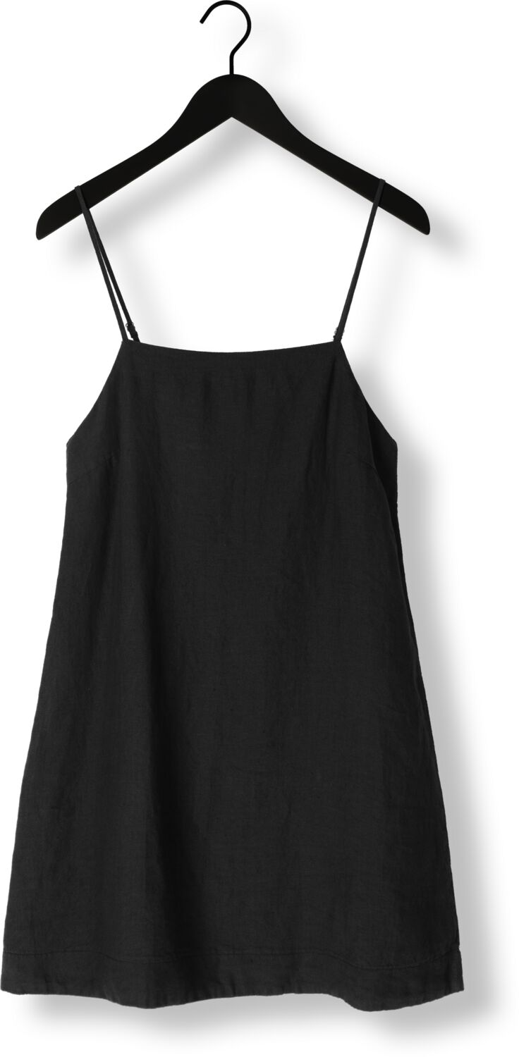 SELECTED FEMME Dames Jurken Slflinnie Short Linen Strap Dress Zwart