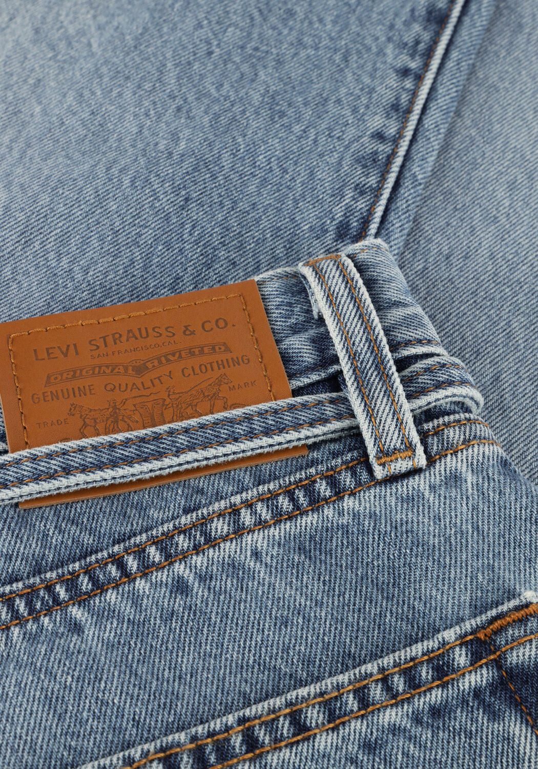 Lichtblauwe LEVI'S Wide jeans XL STRAIGHT THANKS FRIEND - large