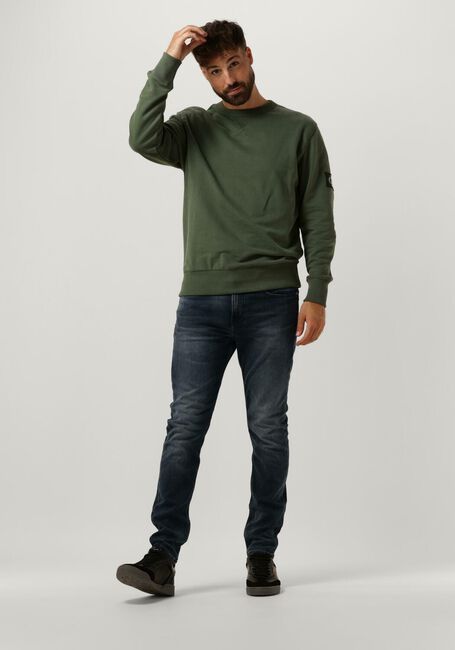 Donkergroene CALVIN KLEIN Sweater BADGE CREW NECK - large