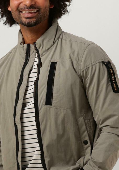 Lichtgrijze PME LEGEND Jack SHORT JACKET SKYCAR 3.0 MECH COTTON - large
