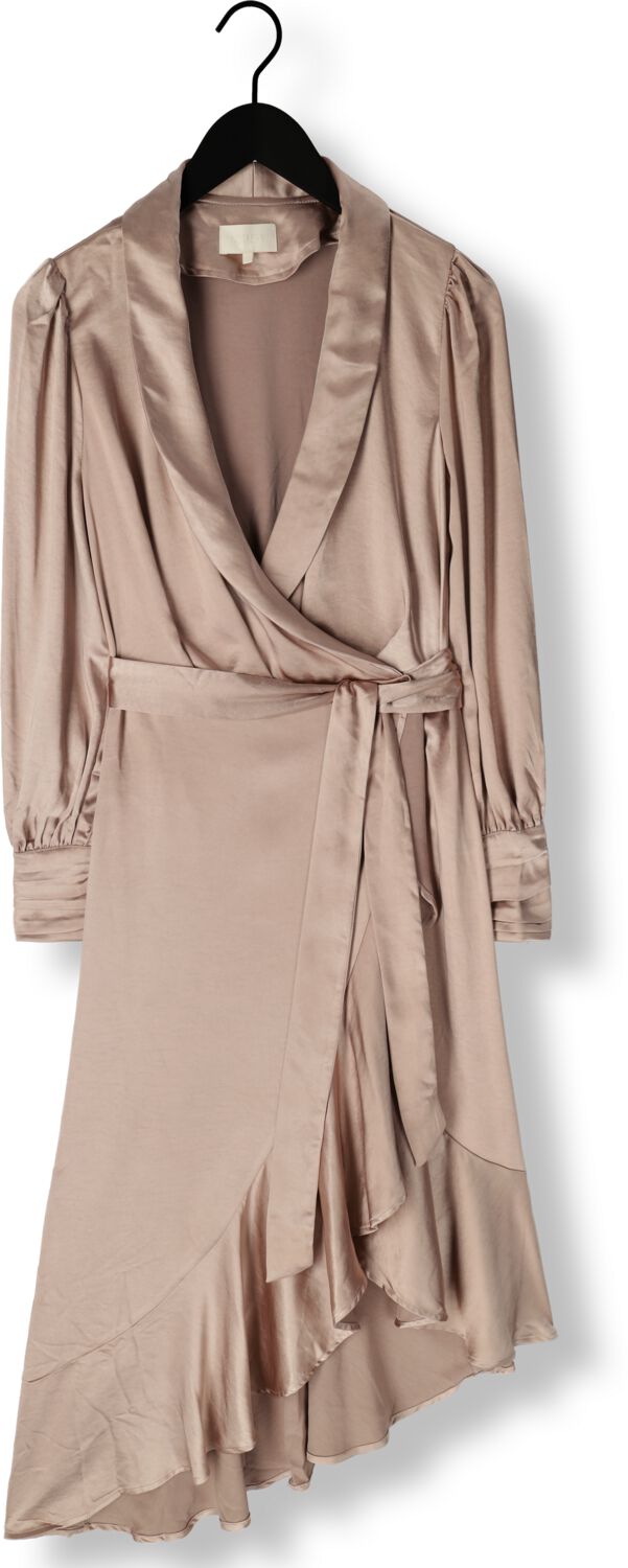 NOTRE-V Dames Jurken Nv-dorissa Satin Dress Taupe
